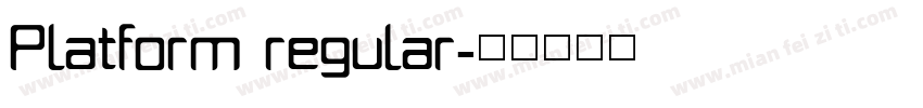 Platform regular字体转换